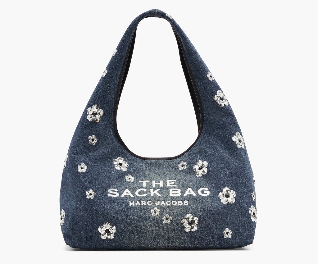 The Sequin Daisy Denim Sack Bag